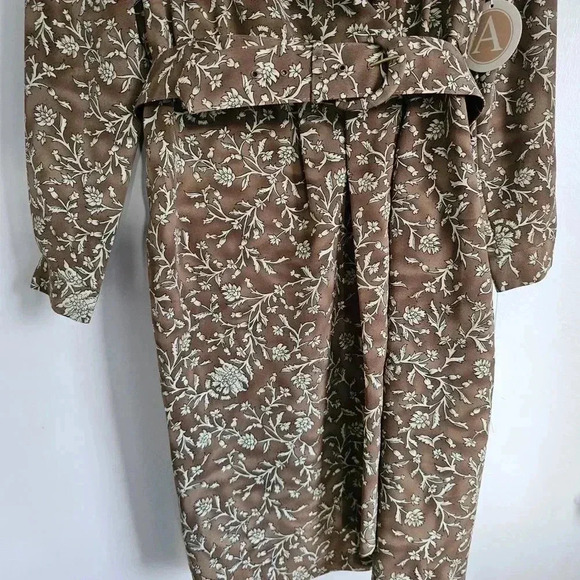 Studio By Pat Argenti Brown Floral Dress Jacket Women’s 14 NWT - Picture 3 of 12